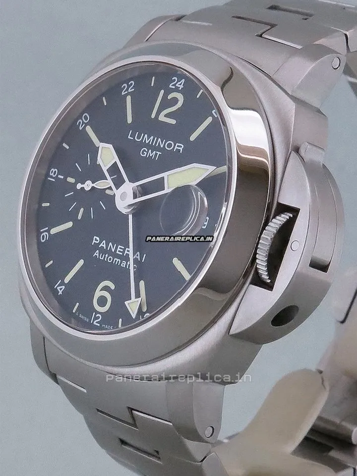 Alternative view of Great Copies Panerai Luminor Gmt Automatic 44mm Steel Case Automatic Watch