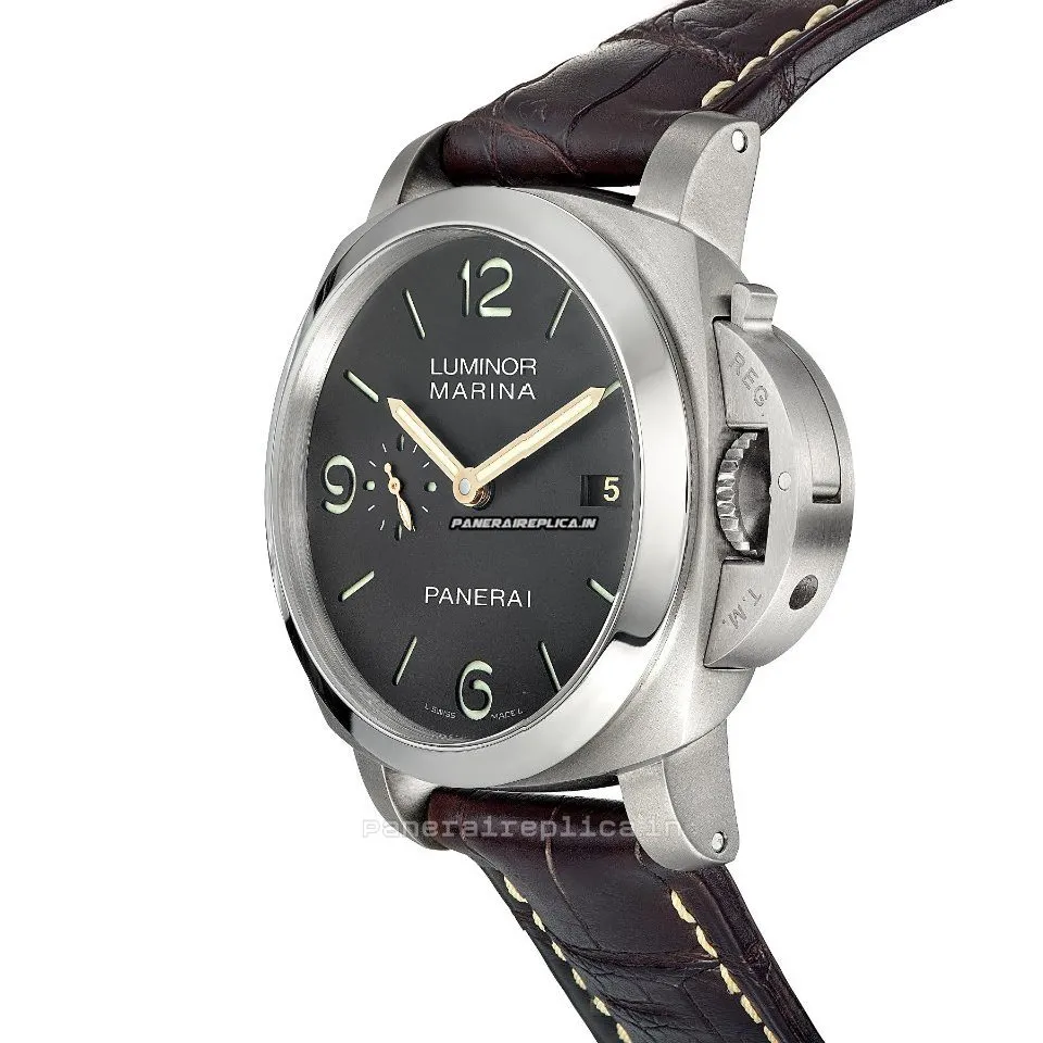 Alternative view of Fabulous Fake Panerai Luminor Marina 44mm Titanium Case Mens/unisex Automatic Watch