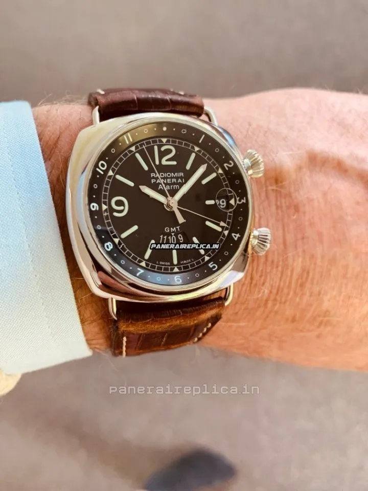 Alternative view of Amazing Clone Panerai Radiomir Gmt 42mm Steel Case Mens/unisex Automatic Watch