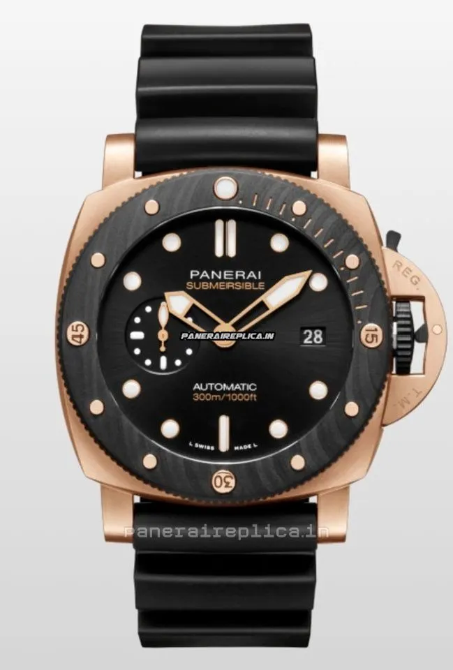 Unique Replica Panerai Panerai Watches 44mm Rose Gold Case Mens/unisex Automatic Watch