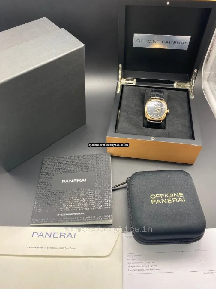 Alternative view of Swiss Replica Panerai Radiomir 45mm Rose Gold Case Mens/unisex Manual Winding Watch