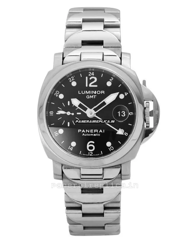 Alternative view of Defect Replica Panerai Luminor Gmt Automatic 40mm Steel Case Mens/unisex Automatic Watch