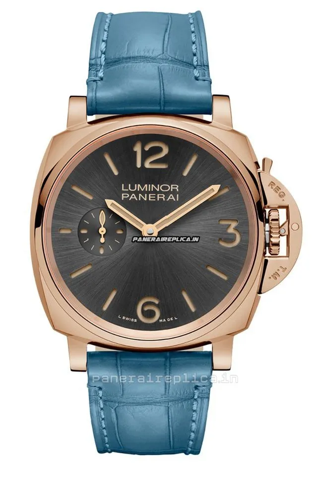 Unique Replica Panerai Luminor Due 42mm Red Gold Case Mens/unisex Manual Winding Watch