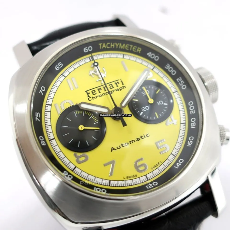 Amazing Knockoff Panerai Ferrari 44mm Steel Case Automatic Watch