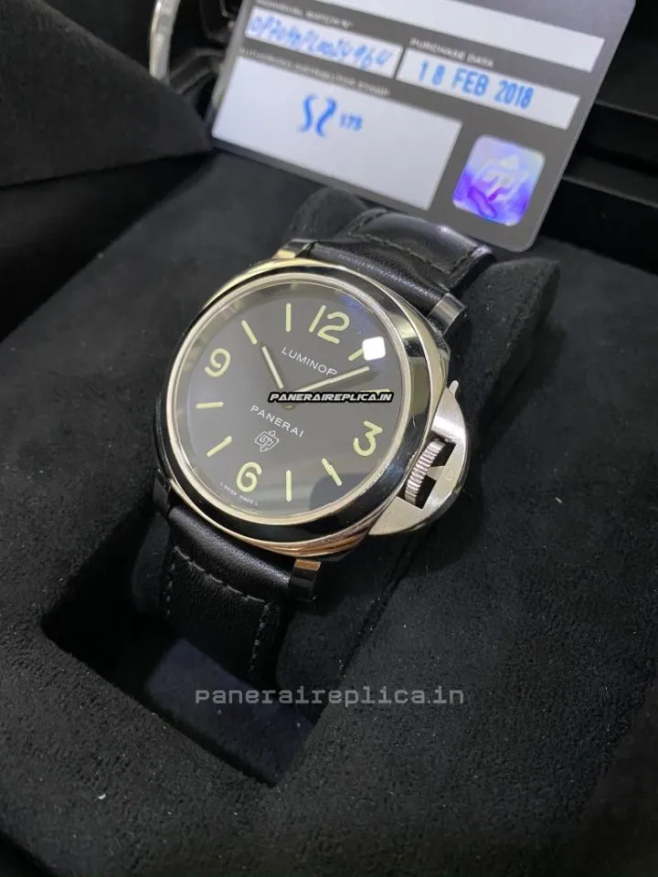 Amazing Replicas Panerai Luminor Base 44mm Steel Case Mens/unisex Manual Winding Watch