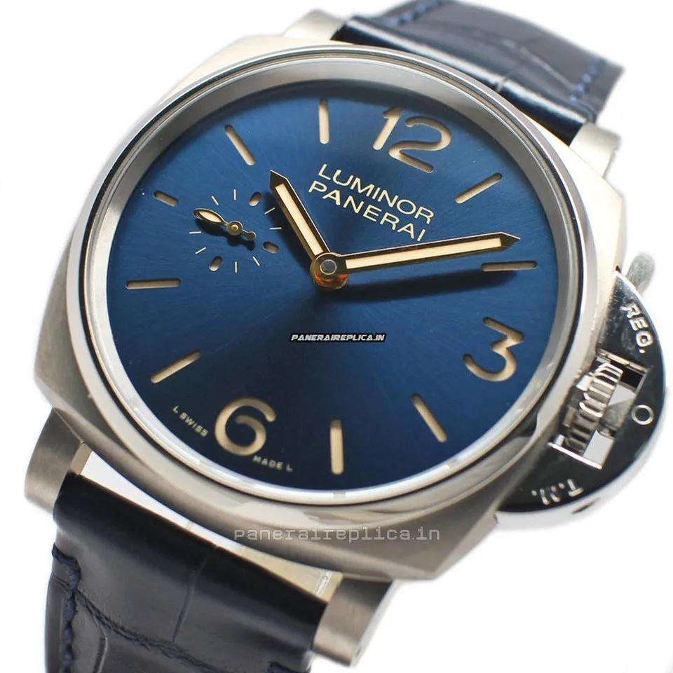 High-end Copies Panerai Luminor Due 42mm Titanium Case Manual Winding Watch