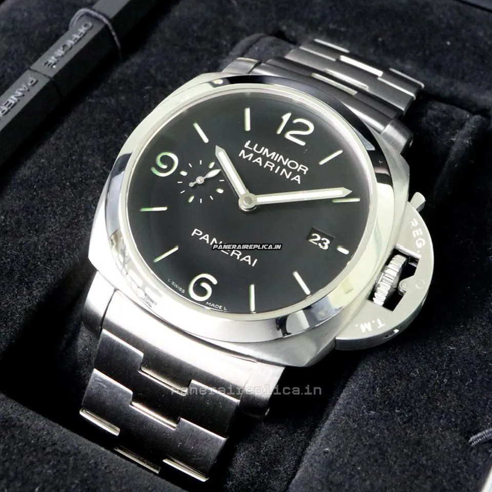 Alternative view of Reliable Replica Panerai Luminor Marina 44mm Steel Case Automatic Watch