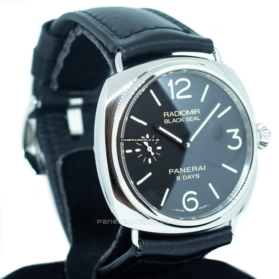 Alternative view of High Quality Replica Panerai Radiomir 8 Days Gmt 45mm Steel Case Mens/unisex Manual Winding Watch