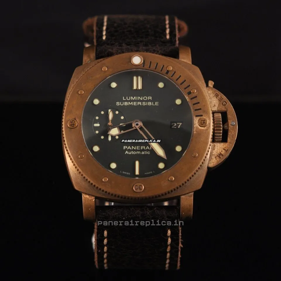 Alternative view of Swiss Replicas Panerai Special Editions 47mm Bronze Case Mens/unisex Automatic Watch