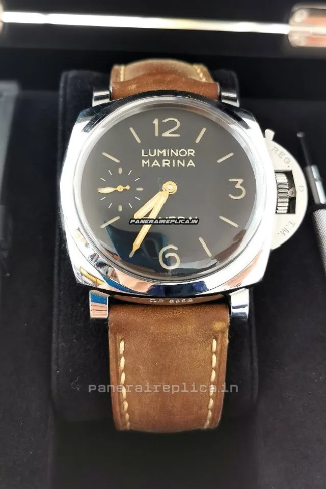 Alternative view of Superior Copies Panerai Luminor Marina 47mm Steel Case Mens/unisex Manual Winding Watch