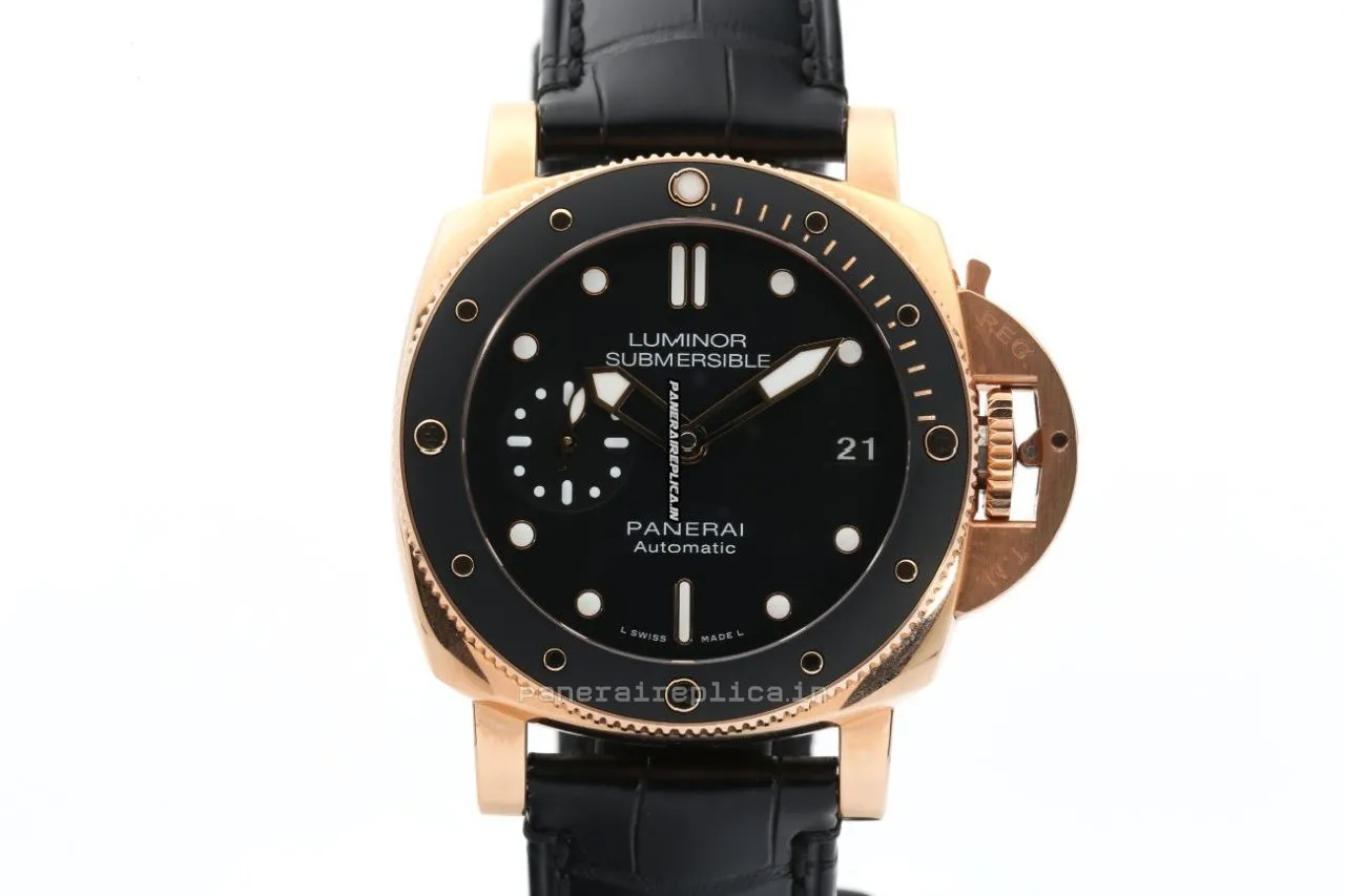 Fabulous Replica Panerai Luminor Submersible 42mm Rose Gold Case Mens/unisex Automatic Watch