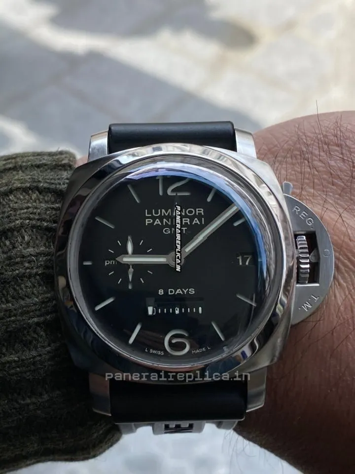 Alternative view of Discount Replica Panerai Luminor 1950 44mm Steel Case Mens/unisex Manual Winding Watch