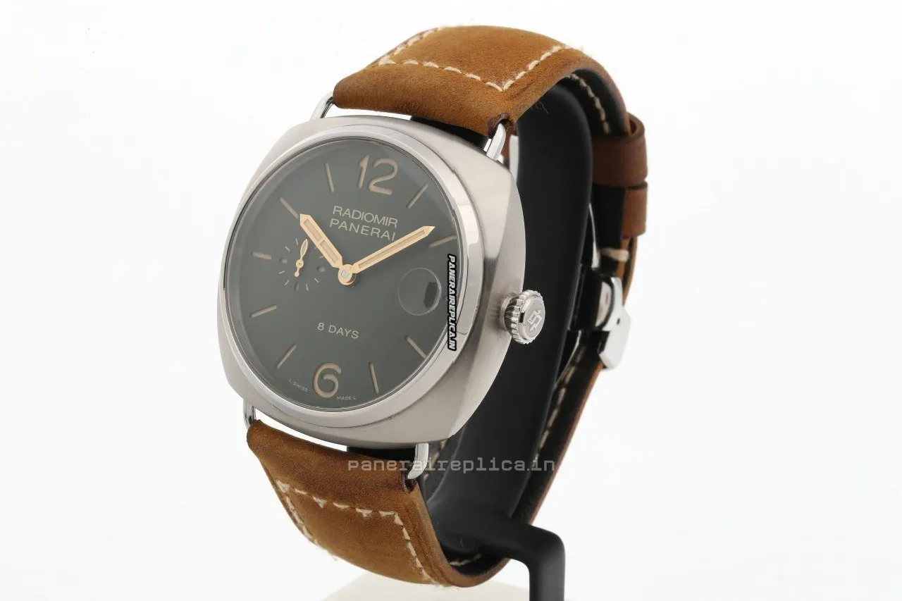 Alternative view of Amazing Knockoff Panerai Radiomir 8 Days Gmt 45mm Titanium Case Mens/unisex Manual Winding Watch
