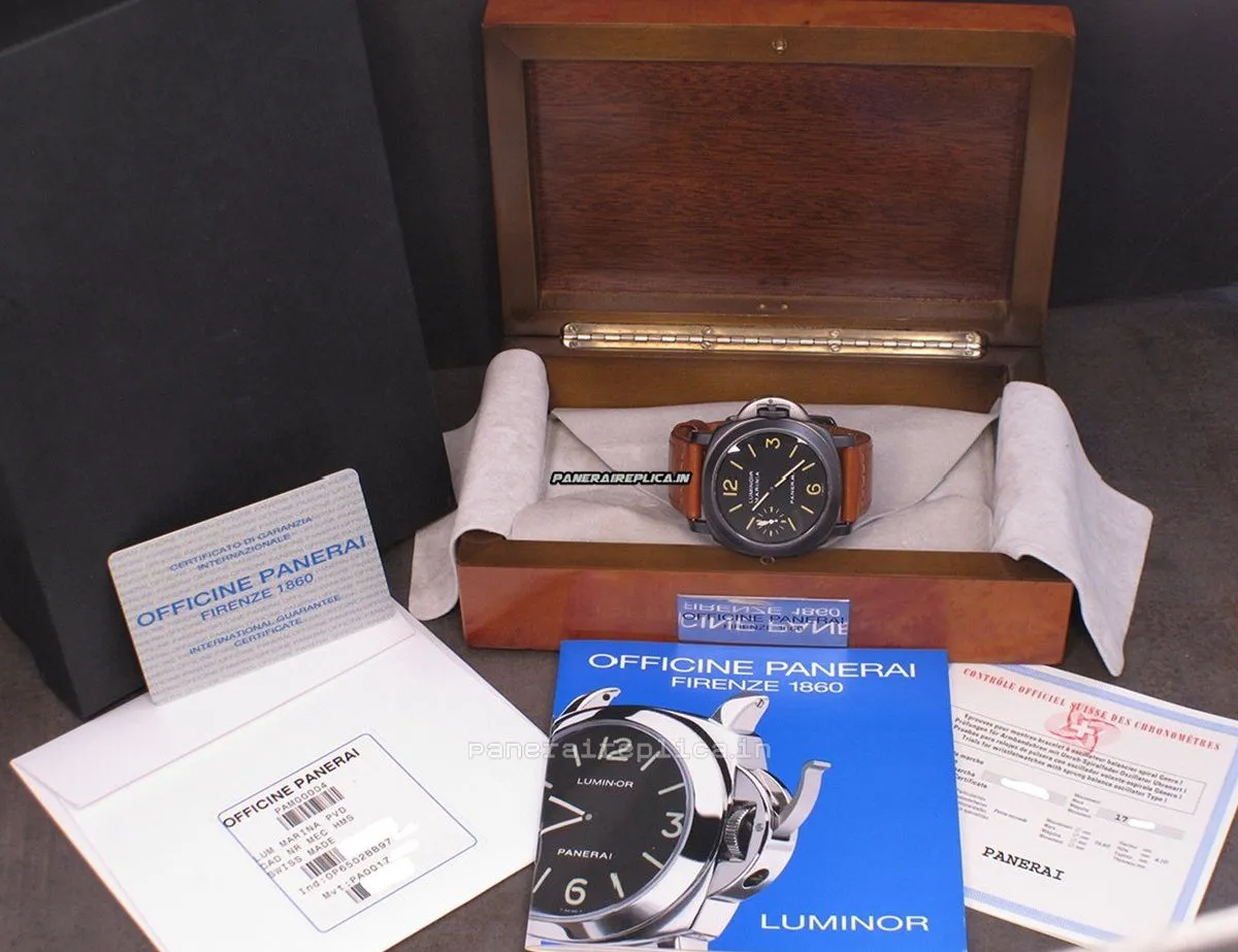 Alternative view of Suitable Replica Panerai Luminor Marina 44mm Steel Case Mens/unisex Manual Winding Watch