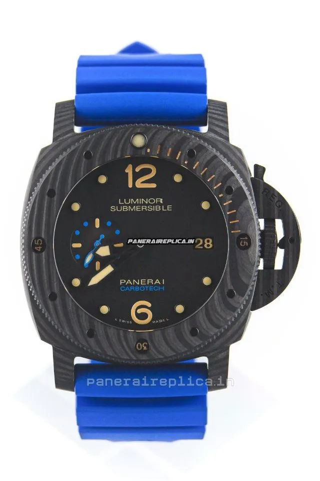 Alternative view of Great Replica Panerai Luminor Submersible 47mm Carbon Case Mens/unisex Automatic Watch