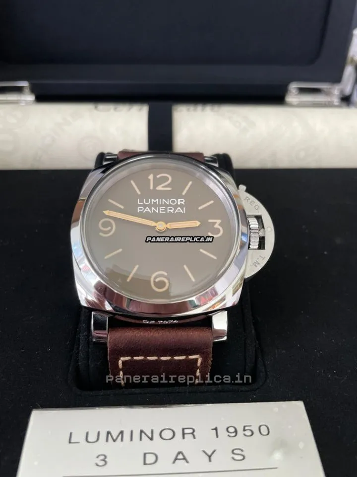 Alternative view of Neat Knockoff Panerai Special Editions 47mm Steel Case Mens/unisex Manual Winding Watch