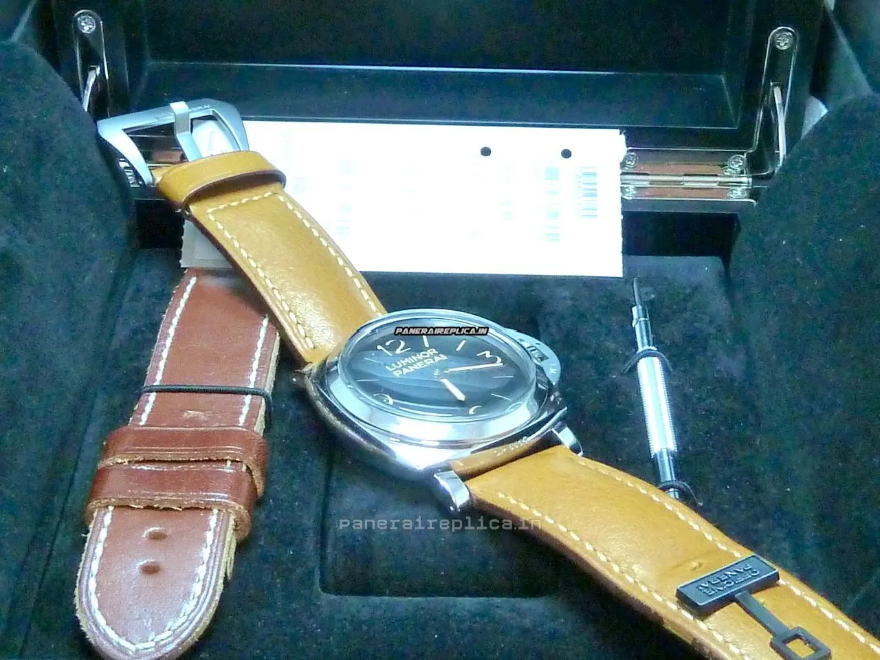 Alternative view of Amazing Knockoff Panerai Luminor 1950 47mm Steel Case Mens/unisex Manual Winding Watch