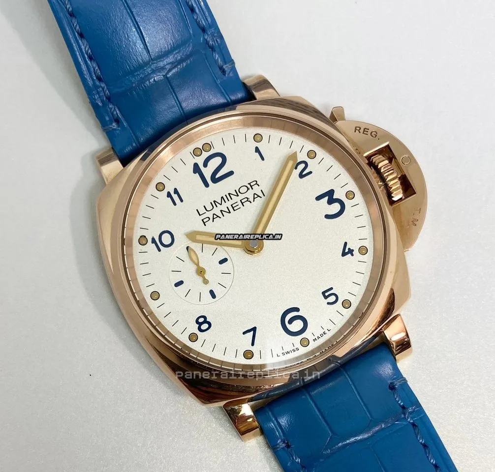 Unique Clone Panerai Luminor Due 42mm Rose Gold Case Mens/unisex Manual Winding Watch