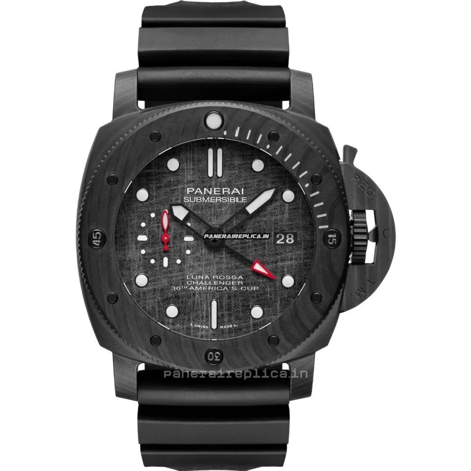 Neat Knockoff Panerai Panerai Watches 47mm Carbon Case Mens/unisex Automatic Watch