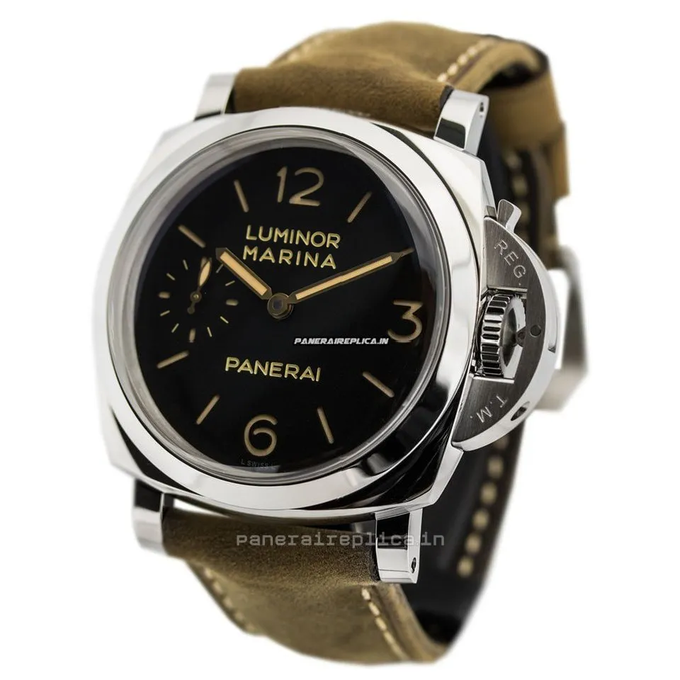 Alternative view of Excellent Imitation Panerai Luminor Marina 47mm Steel Case Mens/unisex Manual Winding Watch