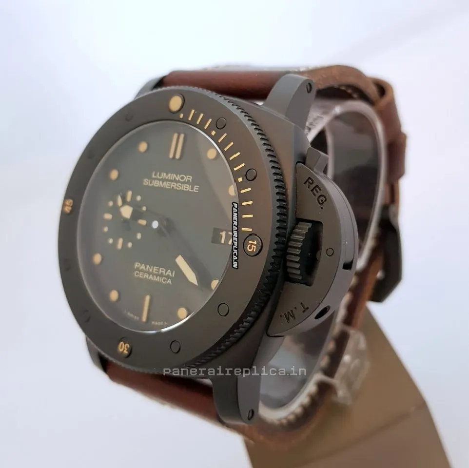 Alternative view of Beautiful Imitation Panerai Special Editions 47mm Ceramic Case Mens/unisex Automatic Watch