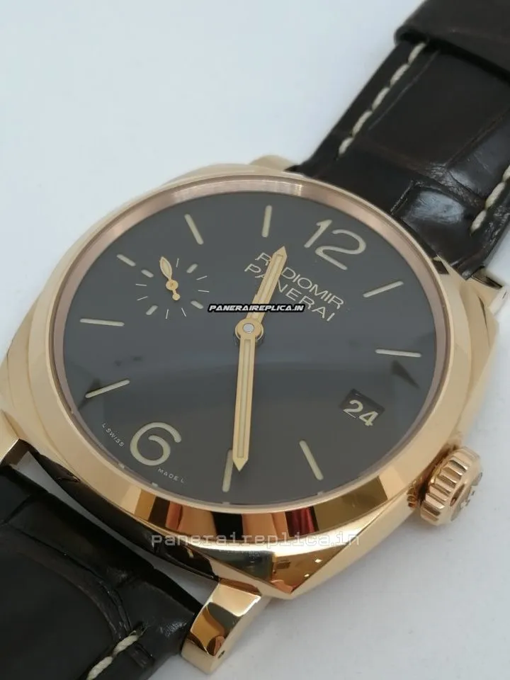 Pleasing Replica Panerai Radiomir 1940 47mm Rose Gold Case Mens/unisex Manual Winding Watch
