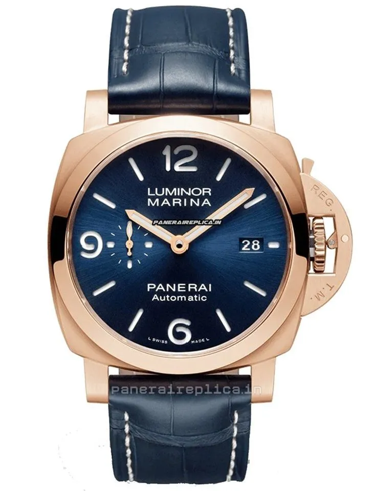 Superior Clone Panerai Panerai Watches 44mm Rose Gold Case Automatic Watch