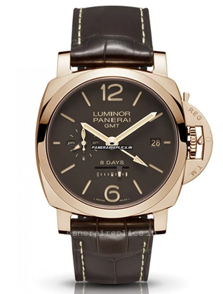 Fabulous Imitation Panerai Luminor 1950 44mm Rose Gold Case Manual Winding Watch