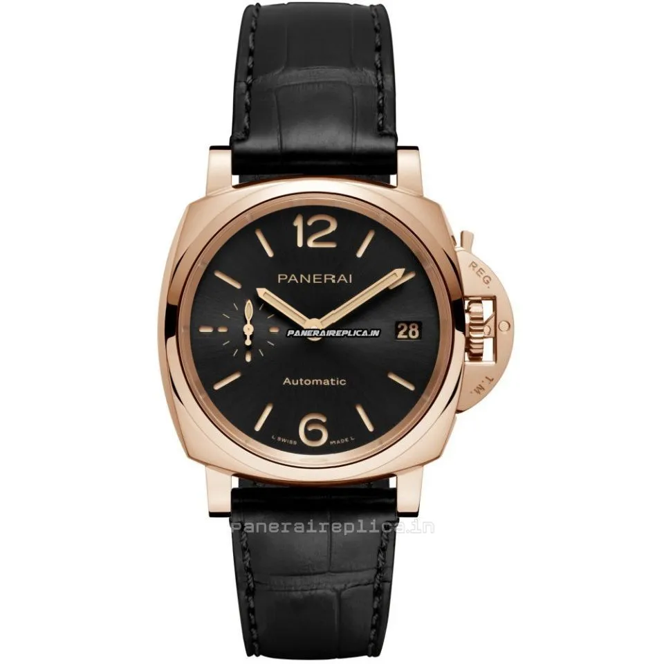 Good Fakes Panerai Luminor Due 38mm Rose Gold Case Mens/unisex Automatic Watch