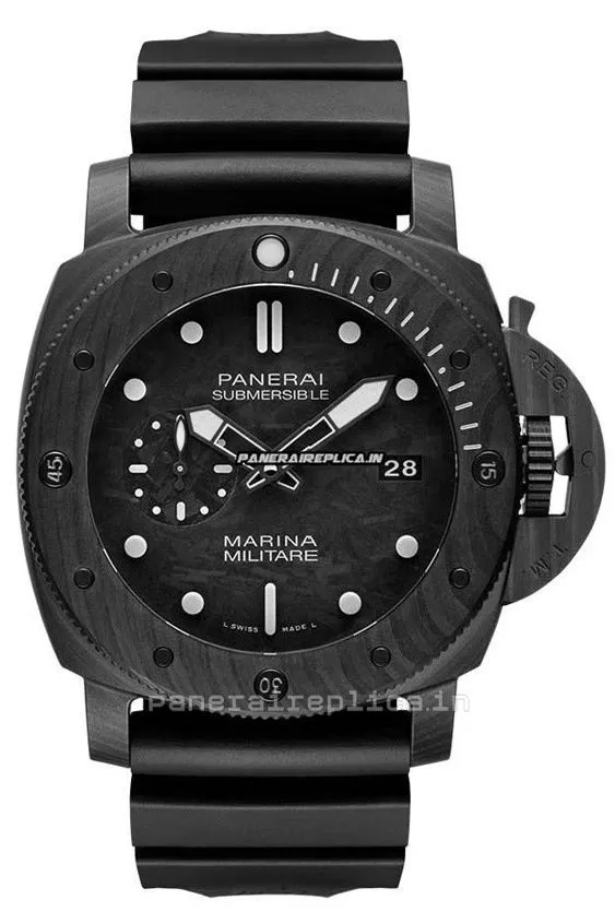 Lovely Copies Panerai Luminor Submersible 47mm Carbon Case Mens/unisex Automatic Watch