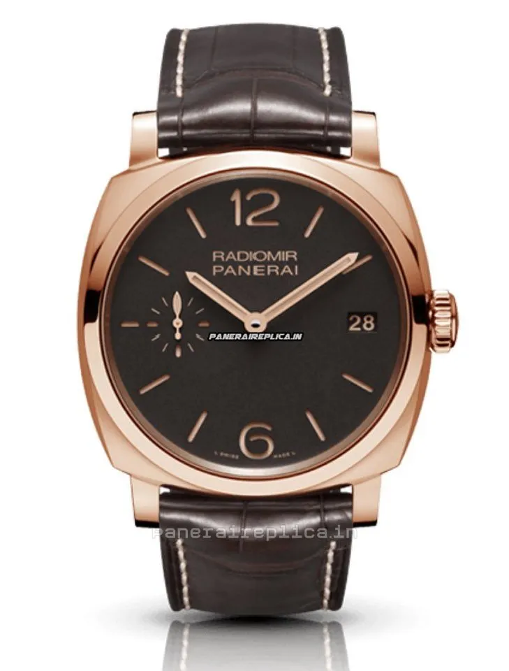 Pleasing Copy Panerai Radiomir 1940 47mm Rose Gold Case Manual Winding Watch