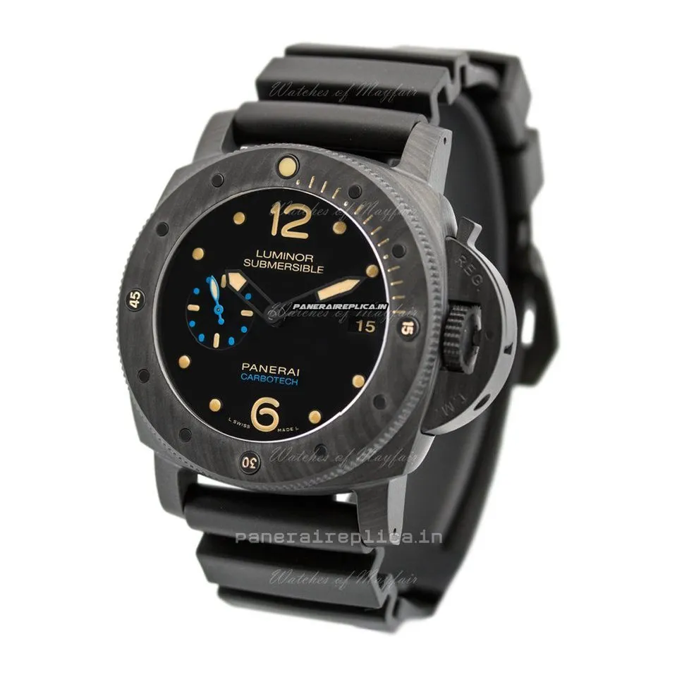 Alternative view of Suitable Fakes Panerai Luminor Submersible 47mm Titanium Case Mens/unisex Automatic Watch