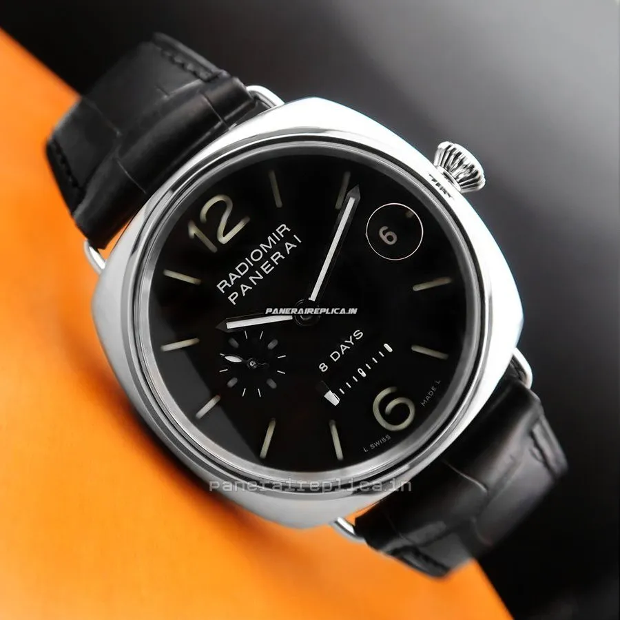 Aaa Clone Panerai Radiomir 8 Days Gmt 45mm Steel Case Mens/unisex Manual Winding Watch