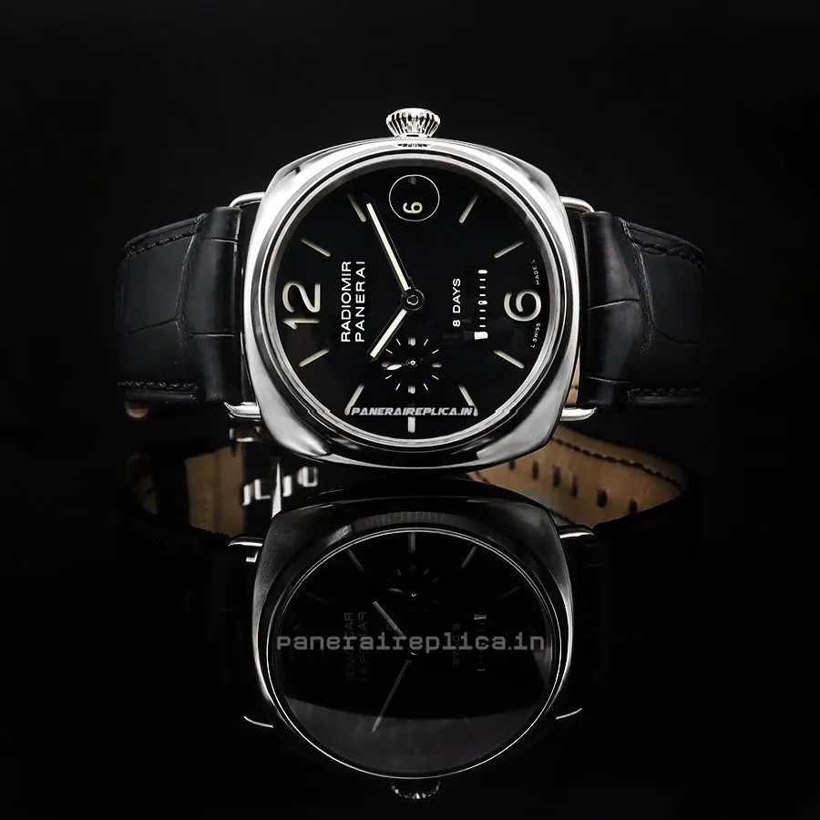Alternative view of Aaa Clone Panerai Radiomir 8 Days Gmt 45mm Steel Case Mens/unisex Manual Winding Watch