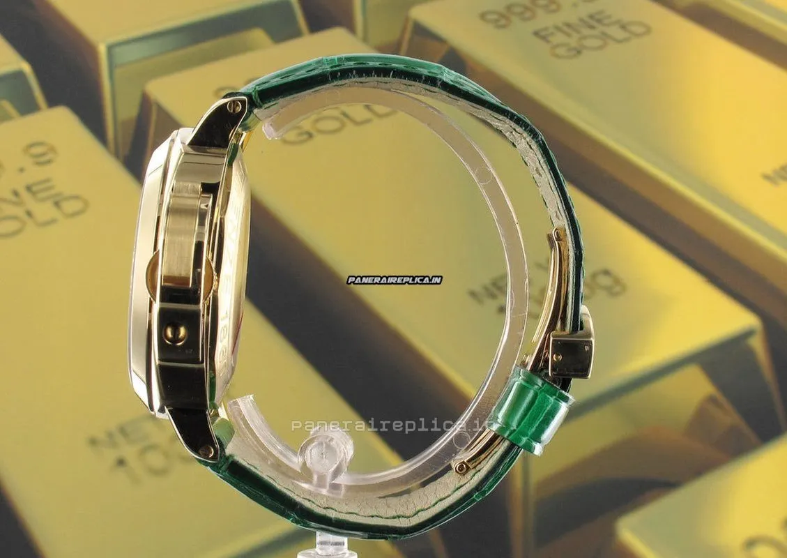 Alternative view of Affordable Copy Panerai Luminor Marina 44mm Yellow Gold Case Automatic Watch