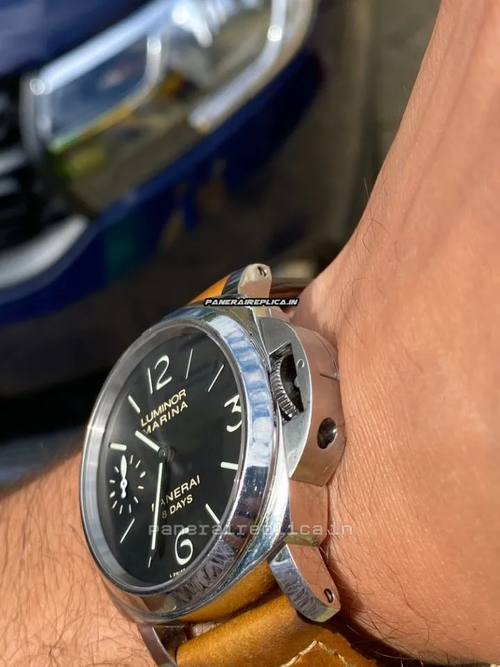 Alternative view of Wholesale Knockoff Panerai Luminor Marina 44mm Steel Case Mens/unisex Manual Winding Watch