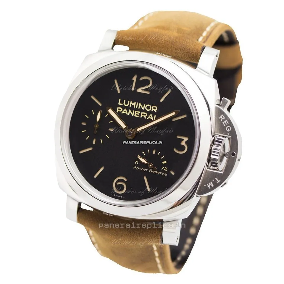 Alternative view of Appealing Replica Panerai Luminor 1950 47mm Steel Case Mens/unisex Manual Winding Watch