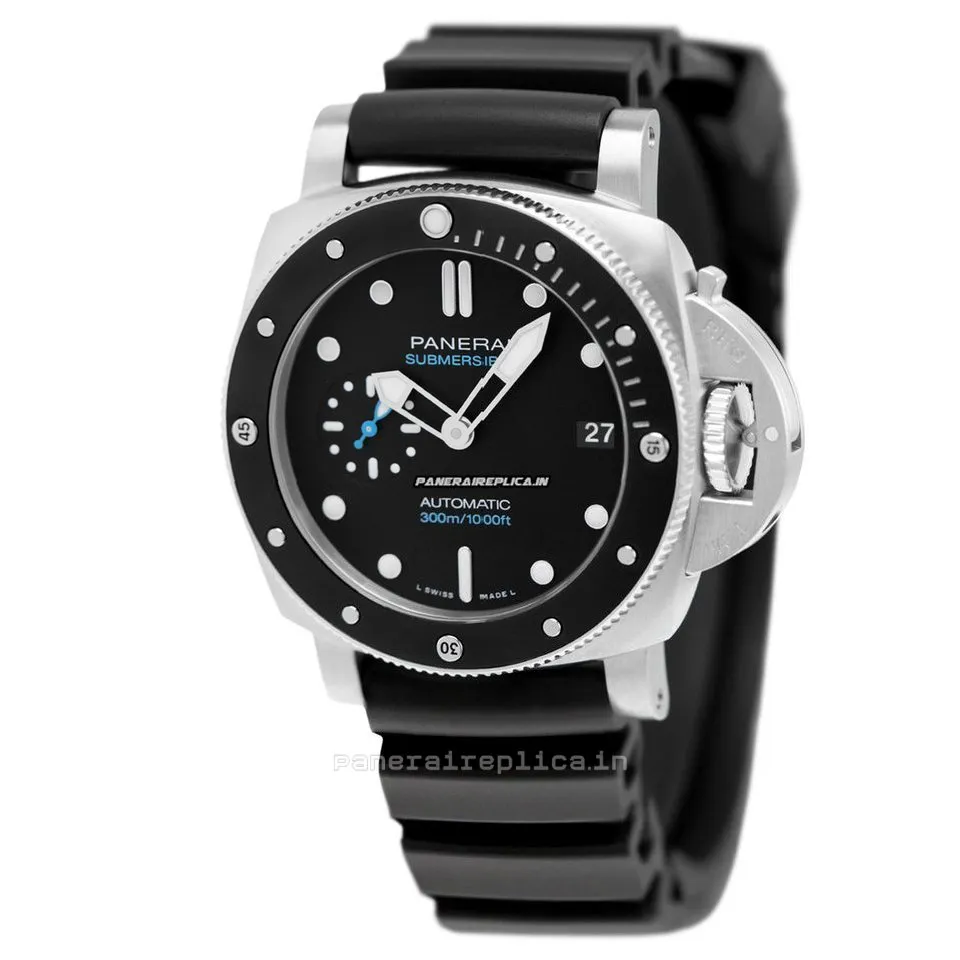 Alternative view of Defect Replica Panerai Luminor Submersible 42mm Steel Case Mens/unisex Automatic Watch