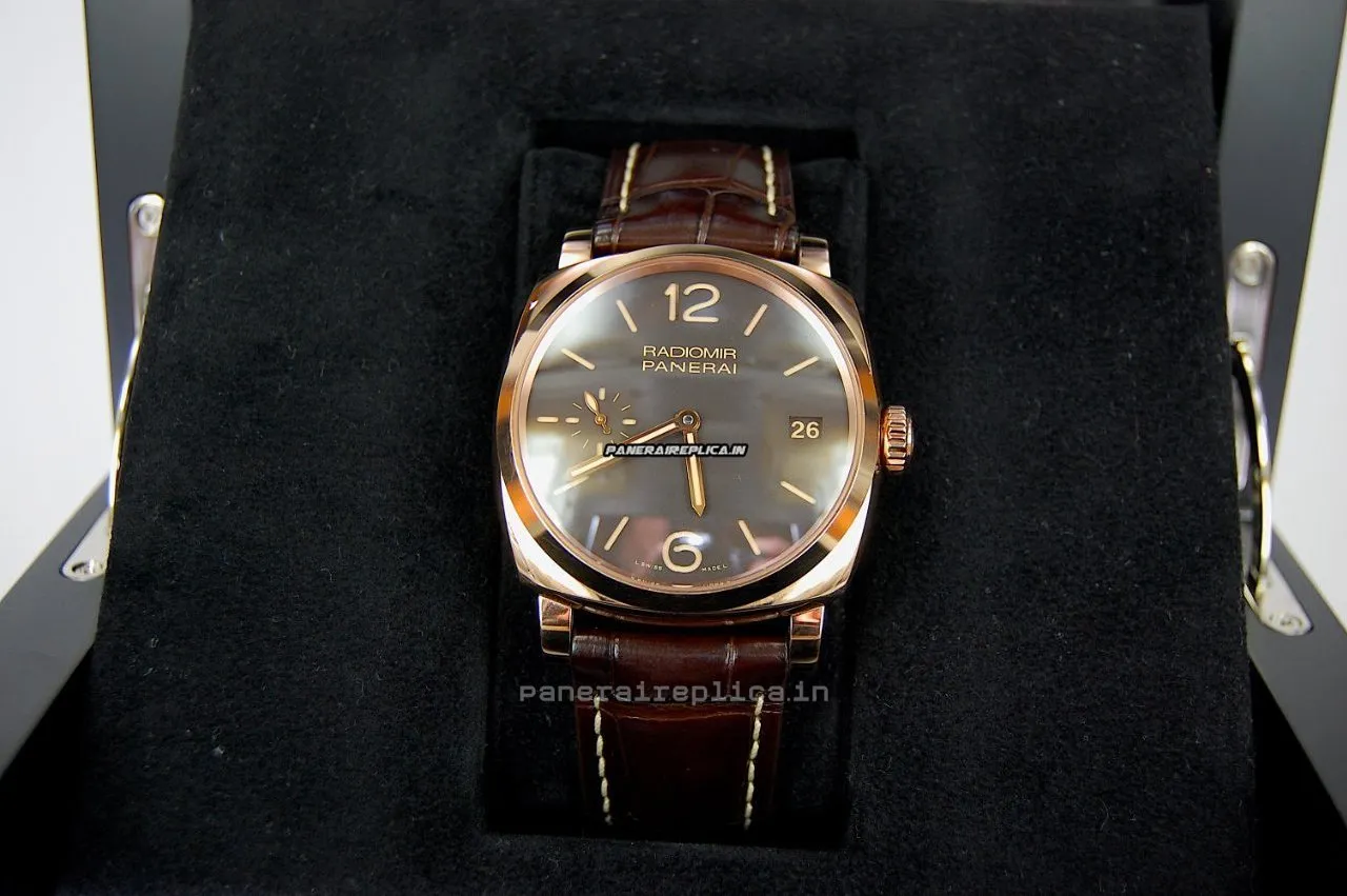 Alternative view of Perfect Fake Panerai Radiomir 1940 47mm Rose Gold Case Mens/unisex Manual Winding Watch