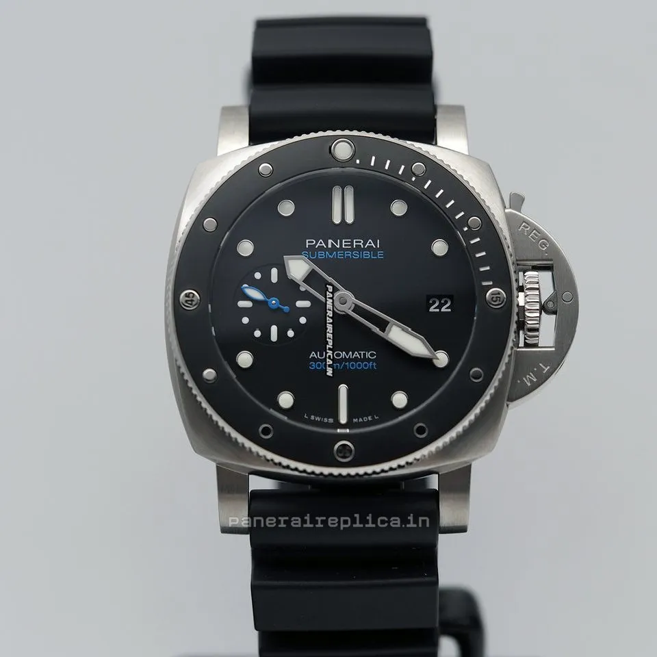 Alternative view of Pleasing Replicas Panerai Luminor Submersible 42mm Steel Case Mens/unisex Automatic Watch