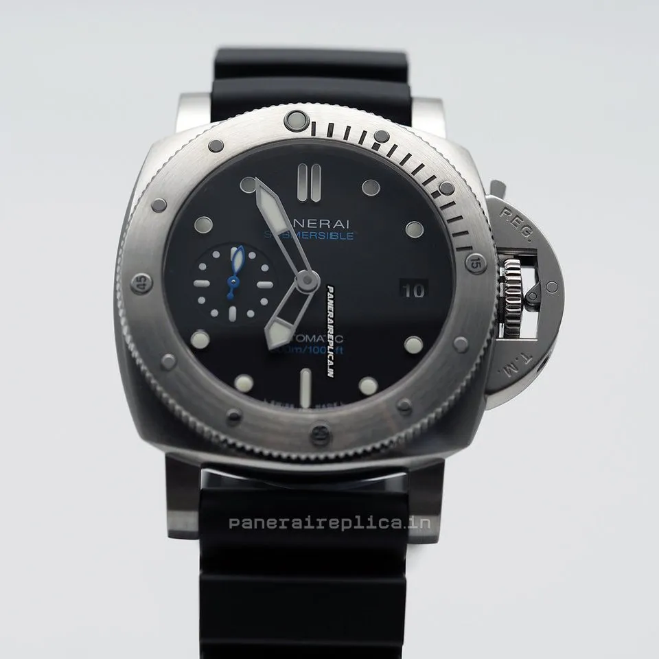Alternative view of Neat Knockoff Panerai Luminor Submersible 42mm Steel Case Mens/unisex Automatic Watch