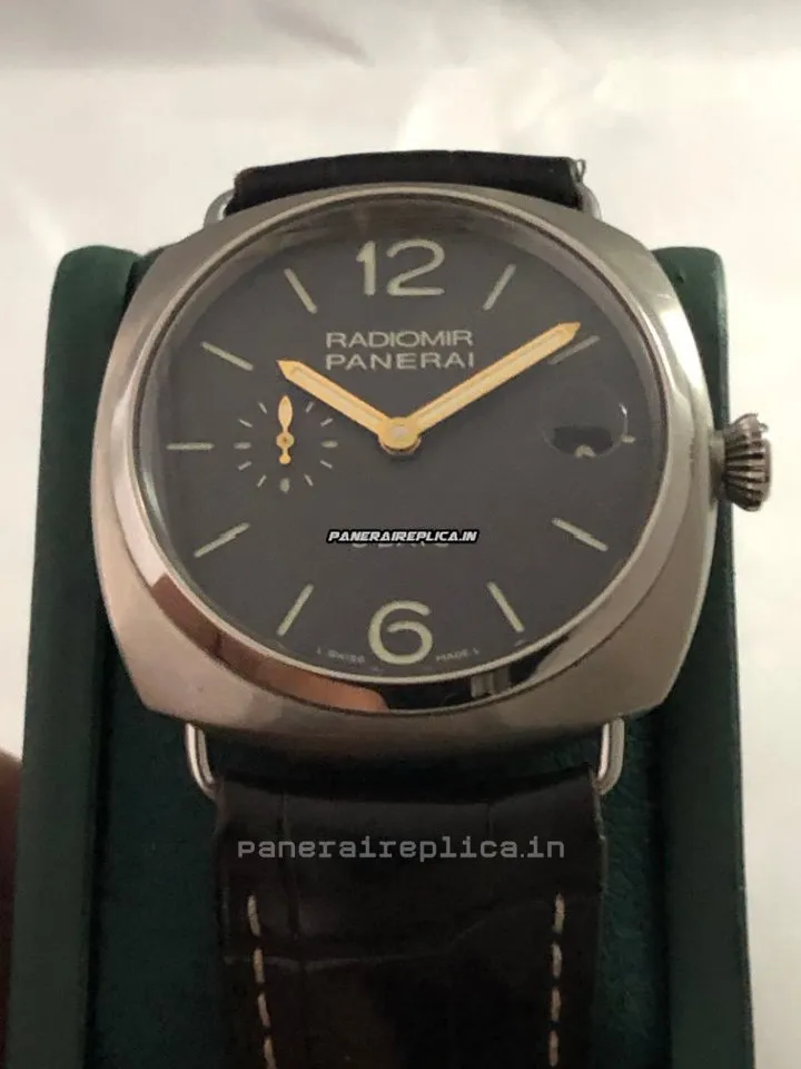 Alternative view of Superb Replica Panerai Radiomir 8 Days Gmt 45mm Titanium Case Mens/unisex Manual Winding Watch
