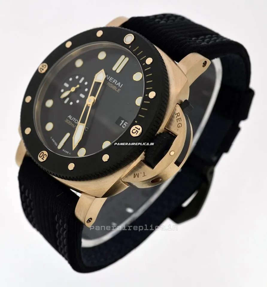 Alternative view of Beautiful Replica Panerai Special Editions 44mm Rose Gold Case Automatic Watch