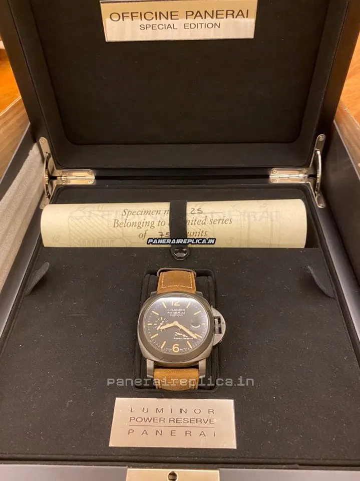 Alternative view of Cheap Knockoff Panerai Luminor Power Reserve Steel Case Mens/unisex Automatic Watch