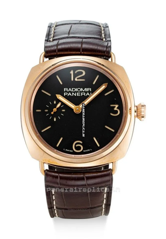 Incredible Replica Panerai Radiomir 42mm Red Gold Case Mens/unisex Manual Winding Watch