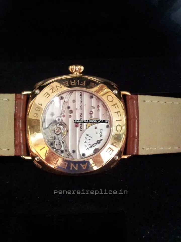 Alternative view of Excellent Copies Panerai Radiomir 8 Days Gmt 45mm Yellow Gold Case Mens/unisex Automatic Watch