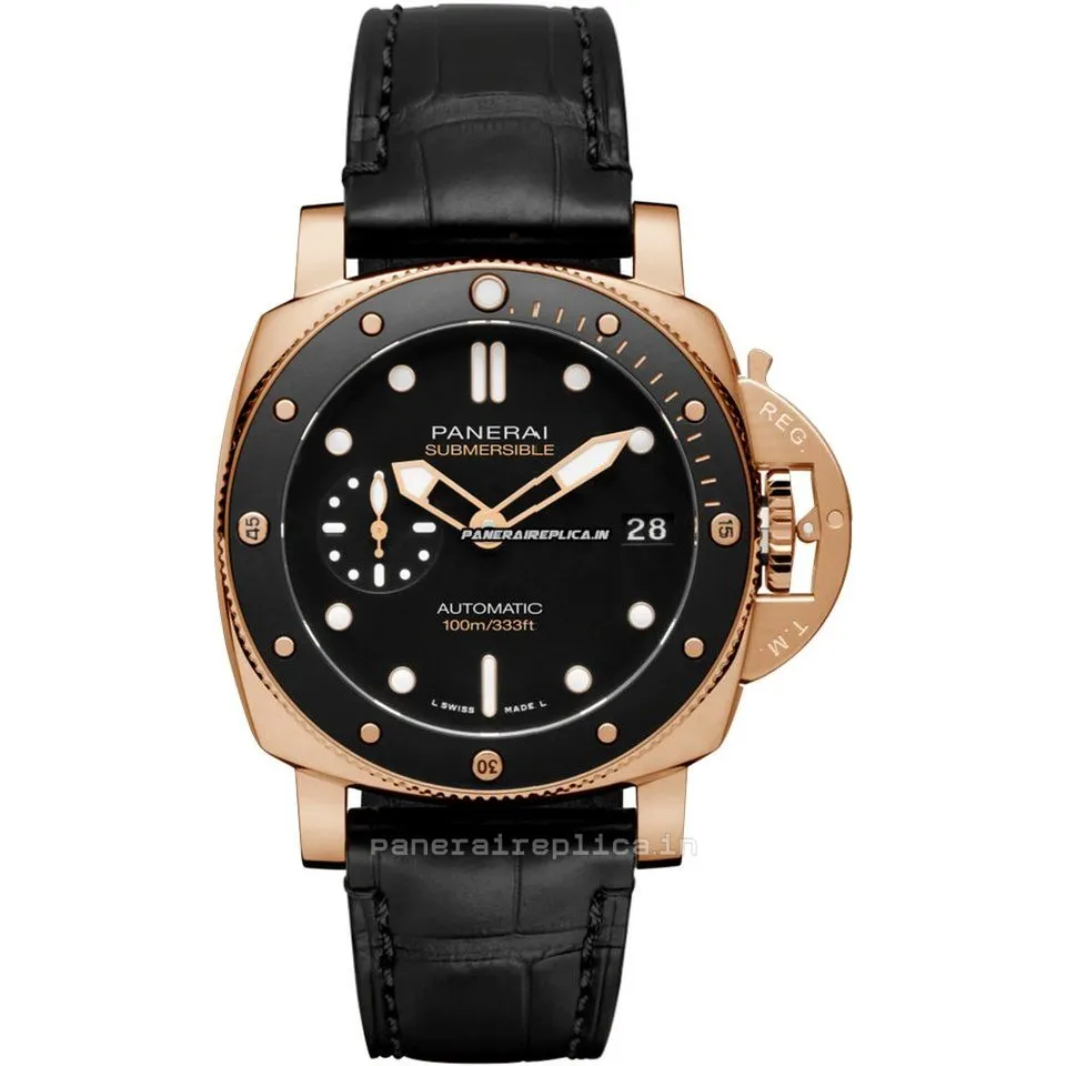 Luxury Copies Panerai Luminor Submersible 42mm Rose Gold Case Mens/unisex Automatic Watch