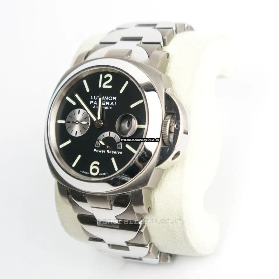 Alternative view of Quality Copy Panerai Luminor Power Reserve 44mm Titanium Case Automatic Watch