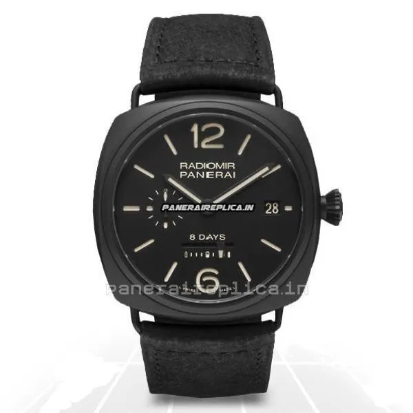 Affordable Clone Panerai Radiomir 8 Days Gmt 45mm Ceramic Case Manual Winding Watch
