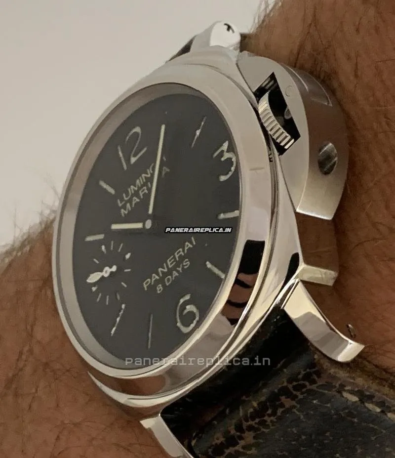 Alternative view of Inexpensive Copies Panerai Luminor Marina 44mm Steel Case Watch